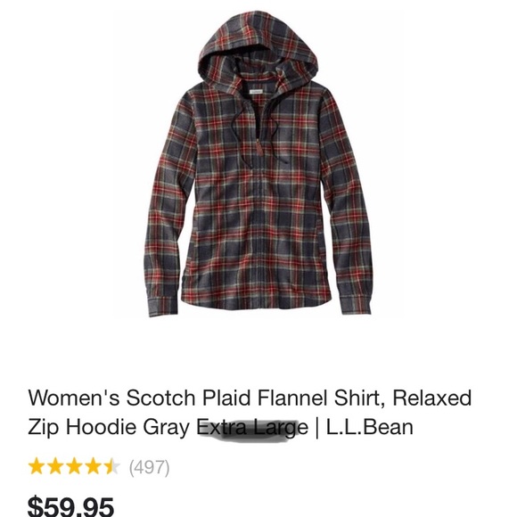 llbean flannel hoodie
